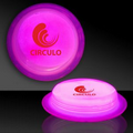 3" Circle Shaped Pink Glow Badges